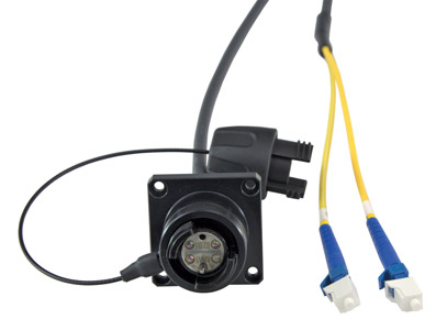 CANFORD FIBRECO HMA CONNECTEUR BRIDE 2 voies SM avec fibre LC connectorisée, 2m