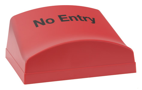 CANFORD TEMOIN LUMINEUX LED CAPOT ROUGE "No entry"