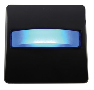 CANFORD SIGNE LUMINEUX LED plaque noire, LED bleue