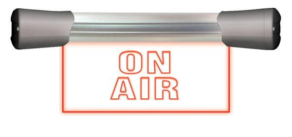 SONIFEX LDD-20F1ONA SIGNE LUMINEUX LED/PLEXI, une inscription, affleurant, 200mm, "On Air", cc 7-36V