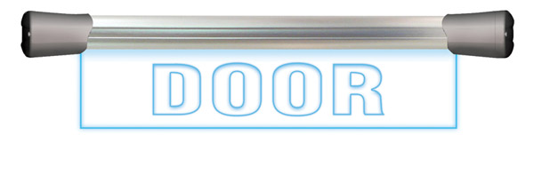 SONIFEX LD-40F1DOR SIGNE LUMINEUX LED/PLEXI, LED, une inscription, affleurant, 400mm, "Door"