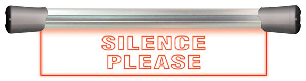 SONIFEX LDD-40F1SIL SIGNAL LED SIGN Single, 400mm, DC 7-36V, "SILENCE"