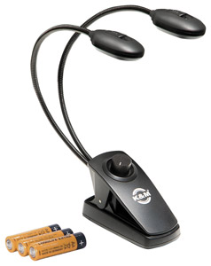 K&M 12271 TWIN HEAD PRO LAMPE COL DE CYGNE LAMP pince ressort, alim.sect/piles, 2x6 LED, 2x2500 lux