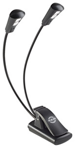 K&M 12244 DOUBLE2 LED FLEXLIGHT LAMPE COL DE CYGNE pince ressort,alim.sect/piles, 2x2 LED, 2x1300 lux