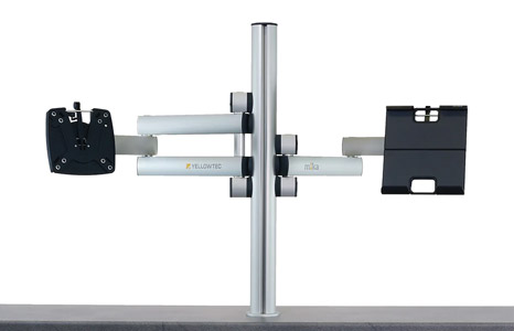 YELLOWTEC m!ka SET 8 un écran, avec porte tablette Pad Dock, aluminium