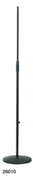 K&M 260/1 PIED MICRO base ronde lourde, insert anti-vibrations, 870-1575mm, noir