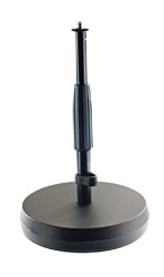 K&M 23325 PIED POUR SOL/TABLE base ronde lourde avec insert anti-vibrations, 217-347mm, noir
