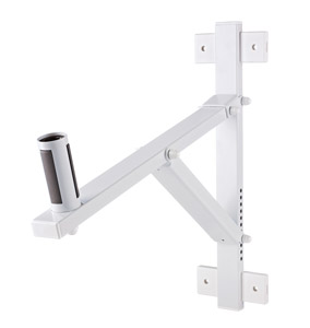 K&M 24110 SUPPORT MUR POUR ENCEINTE charge max. 50kg, inclin. 0°-22°, pt de verrouillage, blanc