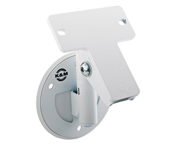 K&M 24161 SUPPORT MURAL POUR ENCEINTE charge max. 15kg, inclin. 0°-45°, pivot, blanc