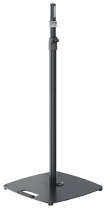 K&M 26733 PIED ENCEINTE de sol, base carrée, jusqu'à 30kg, 1135-1835mm, mandrin Ring Lock, noir