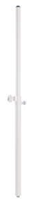 K&M 21337 TUBE DE LIAISON acier, télescopique 905-1450mm, filetage M20, blanc