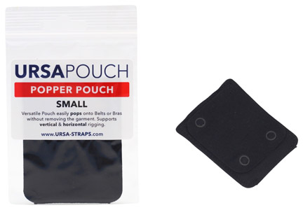 URSA POPPER POUCH With press fasteners, horizontal/vertical, small, black