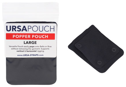 URSA POPPER POUCH With press fasteners, horizontal/vertical, large, black