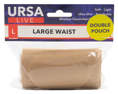 URSA LIVE STRAP Double pouch, large, beige