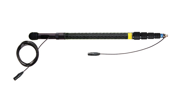 AMBIENT QXS 550-SCM PERCHE fibre de carbone, 5 sections, 50-195cm, cable droit, XLR3, mono