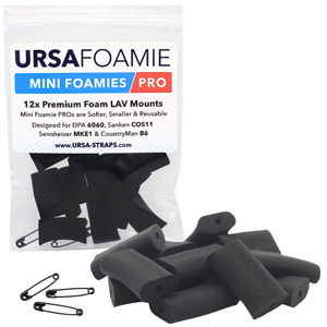 URSA STRAPS MINI FOAMIES SUPPORTS MICRO mousse souple, 22x14x7mm, noir (pack de 12)