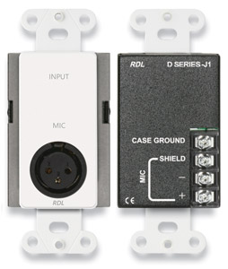 RDL D-J1 AUDIO INTERFACE Input, 3-pin XLR, mic level, white