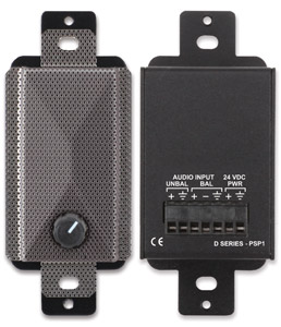 RDL DS-PSP1 LOUDSPEAKER Active, 2W, local volume control, terminal input, stainless steel