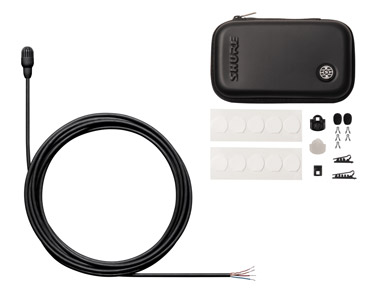 SHURE TWINPLEX TL47 MICRO subminiature, omni, avec accessoires, dénudé, noir