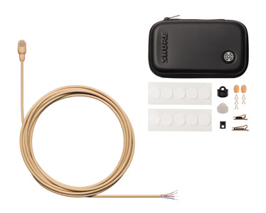 SHURE TWINPLEX TL47 MICRO subminiature, omni, avec accessoires, dénudé, beige