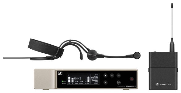 SENNHEISER EW-D ME3 SET SYSTEME SANS FIL NUMERIQUE de poche, micro tour de tête, cadioïde (S1-7)