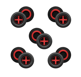 SENNHEISER 507491 EMBOUT AURICULAIRE MOUSSE S pour casque IE PRO, noir/rouge, Small (pack de 10)