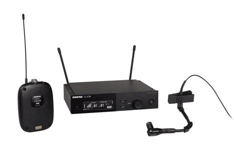 SHURE SLXD14/98H SYS.SANS FIL micro-cravate, Beta 98H, émett.de poche TX, RX fixe, 606-650Mhz (59)