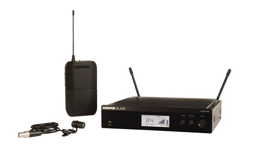 SHURE BLX14R/W85 SYSTEME SANS FIL cravate, micro WL185, récepteur pour rack, 606-630MHz (K3E)