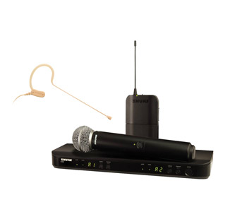 SHURE BLX1288/MX53 SYSTEME SANS FIL combo à main/serre-tête, SM58 et MX153, 606-630MHz (K3E)