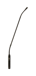 SHURE MX418S/S MICRO COL DE CYGNE 45.7cm, supercardioïde, base préampli., sourdine, LED