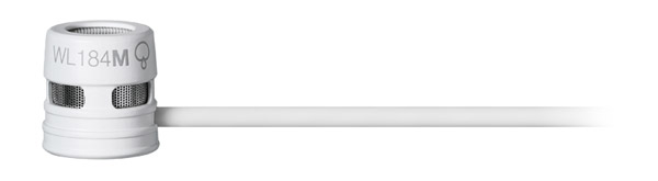 SHURE WL184M MICRO cravate, condensateur, supercardioïde, connecteur LEMO, blanc