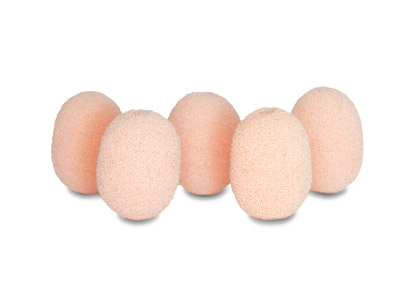 RYCOTE 105502 BONNETTE MOUSSE pour micro-cravate, beige, pack de 5