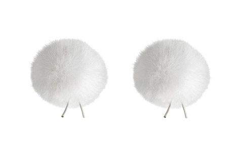 BUBBLEBEE TWIN WINDBUBBLES BONNETTE taille 2, pour micro de dia.5-8mm, pack de 2, blanc