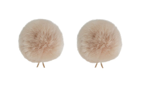BUBBLEBEE TWIN WINDBUBBLES BONNETTE taille 3, pour micro de dia.5-9mm, pack de 2, beige