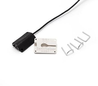 BUBBLEBEE LAV CONCEALER SUPPORT MICRO pour Sennheiser MKE 1, noir/blanc, pack de 6