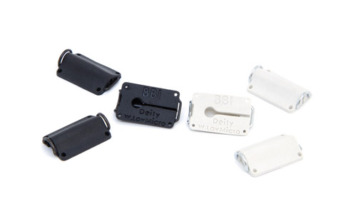 BUBBLEBEE LAV CONCEALER FIXE MICRO pour Deity W.Lav Micro, noir/blanc, pack de 6