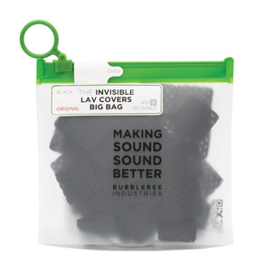 BUBBLEBEE INVISIBLE LAV COVERS BIG BAG Original, pack de 40, noir
