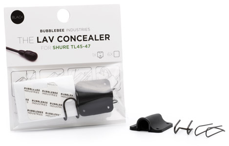 BUBBLEBEE LAV CONCEALER SUPPORT MICRO pour Shure TwinPlex TL45/TL46/TL47 lavalier, noir