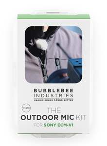 BUBBLEBEE OUTDOOR MIC KIT pour Sony ECM-V1, blanc