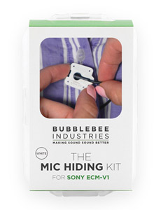 BUBBLEBEE MIC HIDING KIT pour Sony ECM-V1, blanc