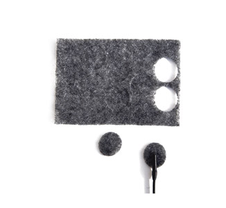 RYCOTE 065105 UNDERCOVERS FIXES MICRO Stickies et Undercovers tissus, gris, 1 pack de 100+100
