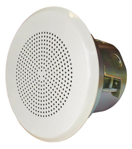 DNH VES-561T HAUT-PARLEUR plafond, 5 pouces, 6W, grille métallique, blanc RAL9010, 70/100V