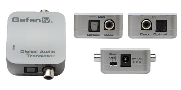 GEFEN GTV-DIGAUDT-141 CONVERTISSEUR AUDIO S/PDIF ou Toslink ou pour S/PDIF et sortie Toslink