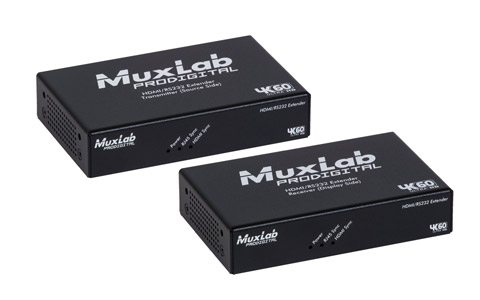 MUXLAB 500459 KIT EXTENDER VIDEO HDMI/RS232 sur CAT5/6, 4K/60; portée 40m