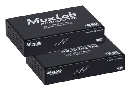 MUXLAB 500459-100 KIT EXTENDER VIDEO HDMI/RS232 sur CAT5/6, 4K/60, portée 100m