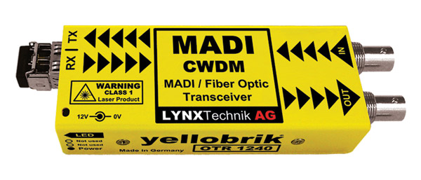 LYNX YELLOBRIK OTR 1240-LC EMETTEUR/RECEPTEUR MADI COAX-MADI FIBRE 2x SM LC CWDM (sans SFP)
