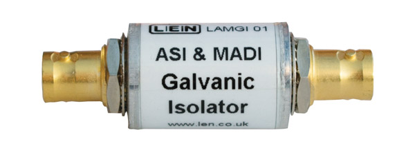 LEN LAMGI01 ISOLATION galvanique à la terre, 2x BNC, boîtier en ligne, AES MADI ASI