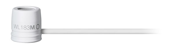 SHURE WL183M MICROPHONE cravate, condensateur, omnidirectionnel, connecteur TA4F, blanc