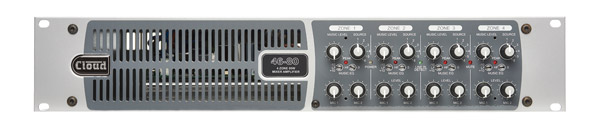 CLOUD 46-80 AMPLIFICATEUR DE ZONE 4 zones, 2x 80W/4, 6x ligne/2x micro