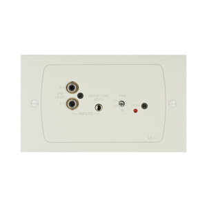 CLOUD LE-1W PLAQUE D'ENTREE 2x entrée ligne RCA, 1x jack 3.5mm, asymétrique, contrôle de gain, blanc